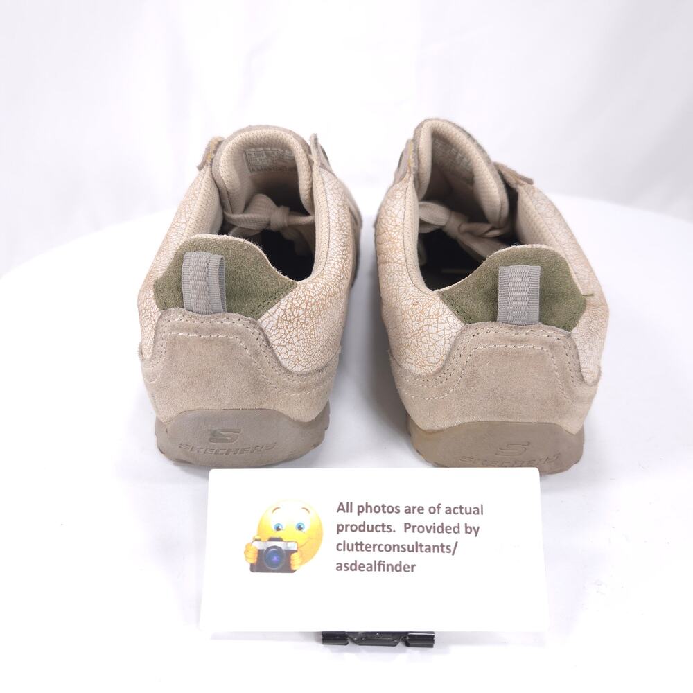 Skechers Signature Lace Up Athletic Walking Shoe Womens Size 8.5 46047 Tan - Picture 3 of 9
